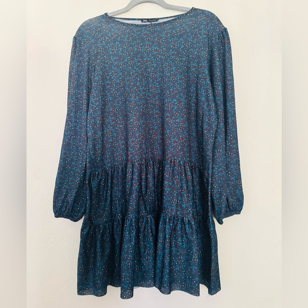 Zara long sleeve ruffle mini dress - Picture 6 of 11